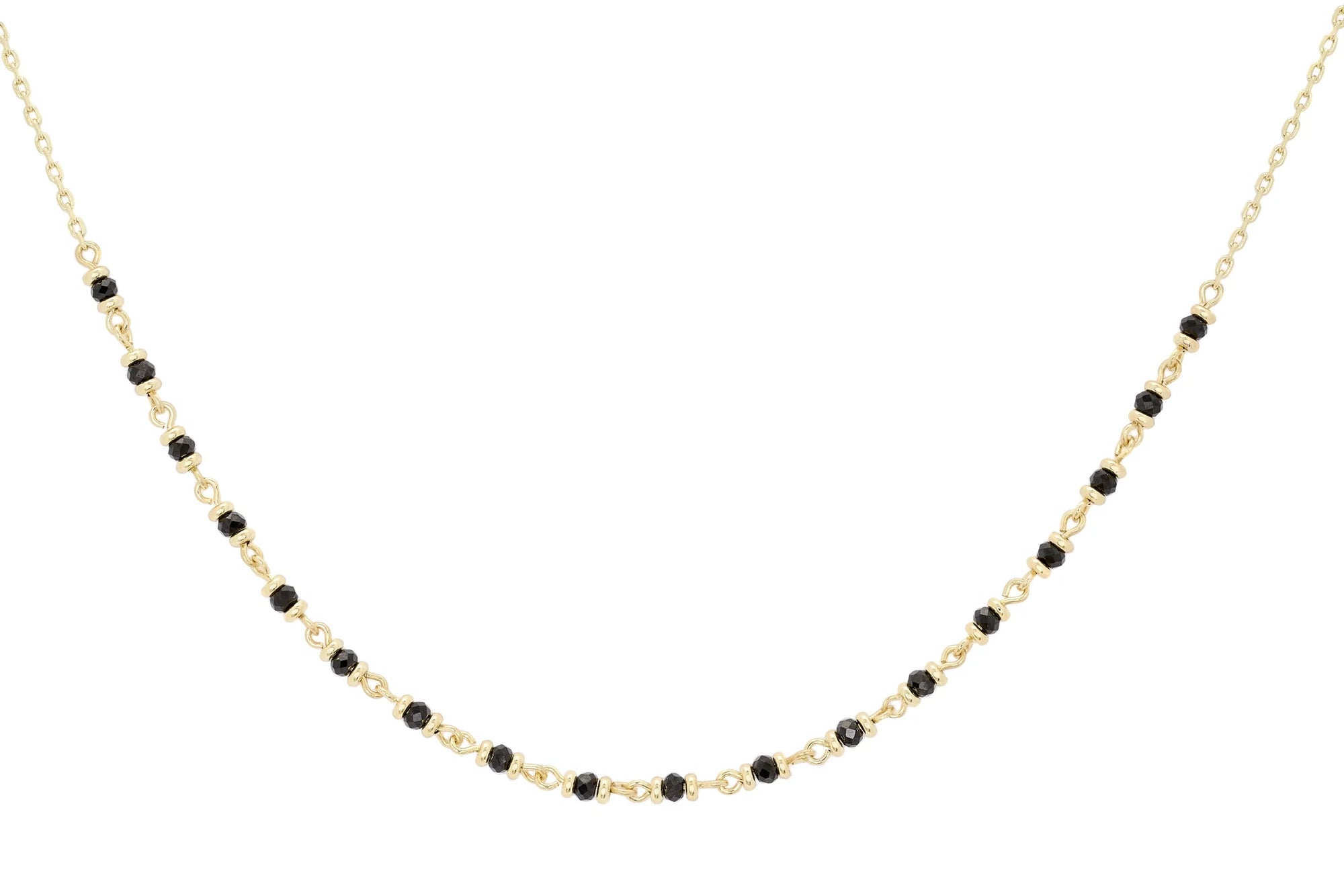 Boho Betty Panacea Black Spinel Gold Gemstone Necklace