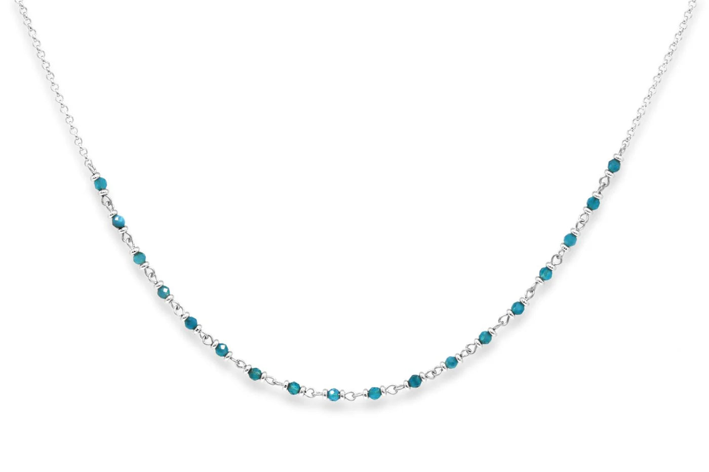 Boho Betty Panacea Apatite Silver Gemstone Necklace