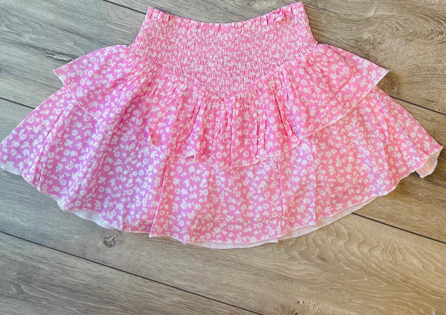 KatieJ NYC Tween Brooke Skirt In Ditsy Pink